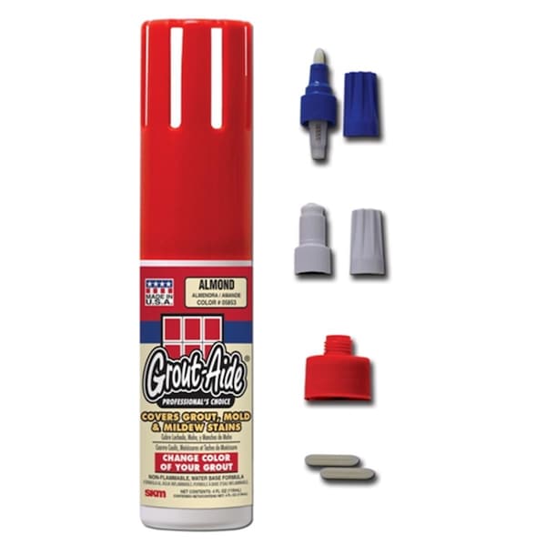 Grout-Aide 4 oz Squeeze Action Applicator Bottle, Almond, 6PK 5853 - main